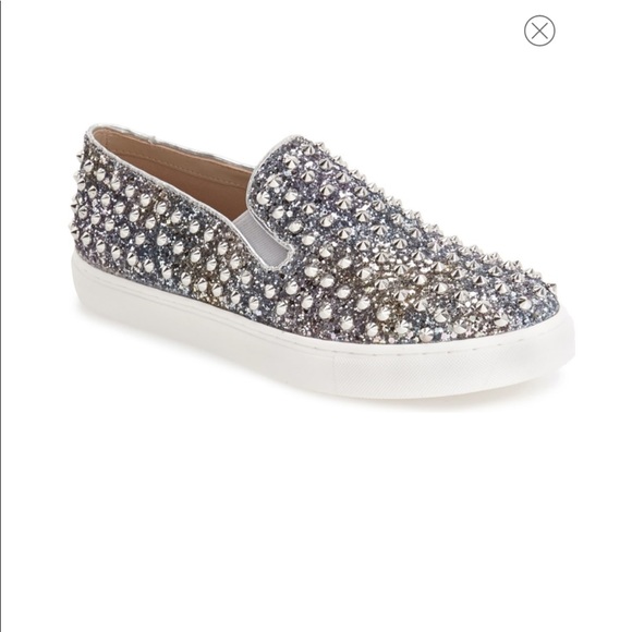 steve madden glitter slip on sneakers